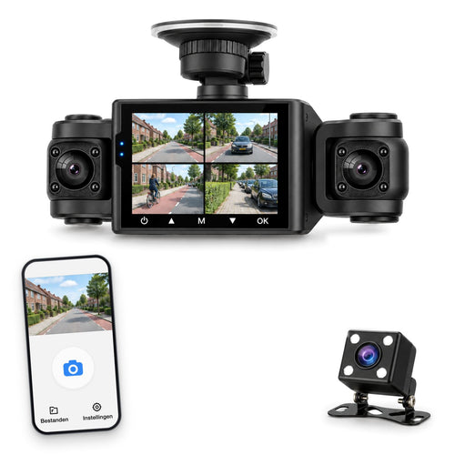 VisionEdge™ 360° Full HD Dashcam mit WLAN, Nachtsicht & App-Anbindung