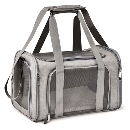 PawVoyage – Transportbox Katze | Komfortable & Belüftete Tragetasche für Unterwegs