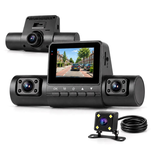 360Guard Pro Auto Dashcam | 1080P HD mit Front-, Rück- und Innenkamera