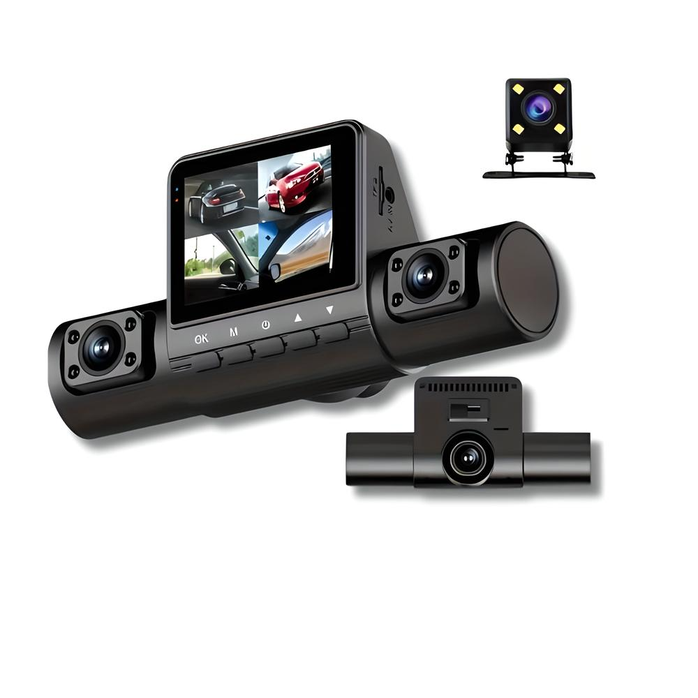 360Guard Pro Auto Dashcam | 1080P HD mit Front-, Rück- und Innenkamera