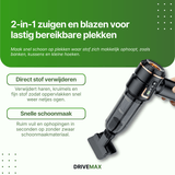 Kabelloser Handstaubsauger mit 2-in-1 Funktion zum Saugen und Blasen, ideal für Krümel, Staub und schwer erreichbare Stellen.