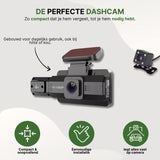 Kompakte DriveVision Dashcam mit HD-Objektiv und Rückfahrkamera, geeignet für den täglichen Gebrauch bei jedem Wetter