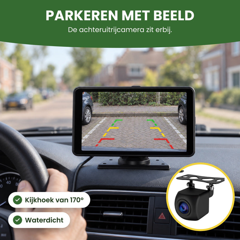 Navion One zeigt das Bild der Rückfahrkamera mit Hilfslinien: Einparken mit Bild