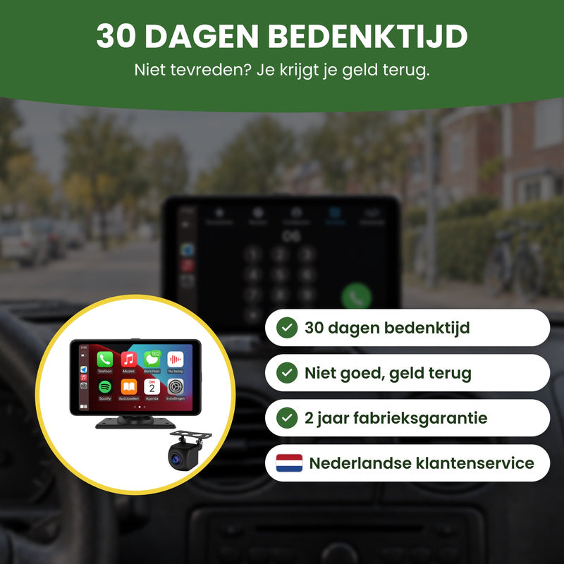 Navion One CarPlay-Bildschirm: 30 Tage Rückgaberecht, 2 Jahre Herstellergarantie und Kundenservice auf Deutsch