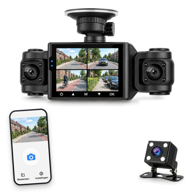 VisionEdge™ 360° Full HD Dashcam mit WLAN, Nachtsicht & App-Anbindung