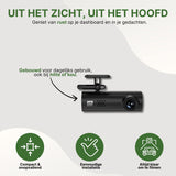 VoiceGuard Pro Dashcam mit kompaktem Design – unauffällig auf dem Armaturenbrett und beständig gegen Hitze oder Kälte