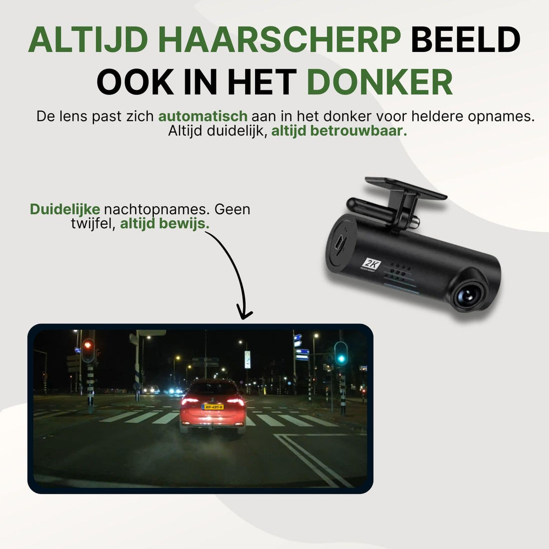 VoiceGuard Pro Dashcam mit gestochen scharfem Nachtsicht – klare Aufnahmen im Dunkeln mit automatisch anpassender Linse